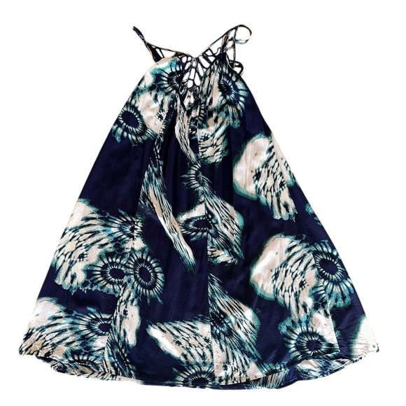 Anthropologie Women’s Blue Maxi Drama Beach Flowy Boho Strappy Dress ~ Size M - Picture 9 of 15